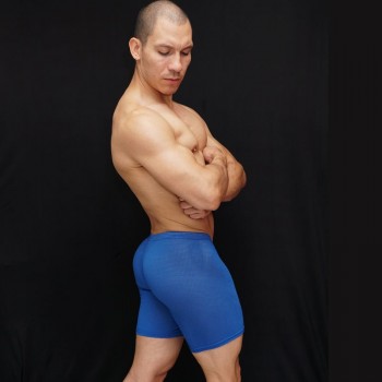 Bulge Runner Short Malla Azul